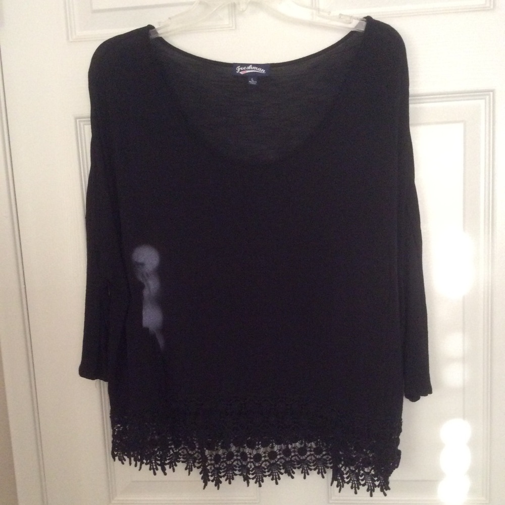 Black Long Sleeve with Lace Bottom